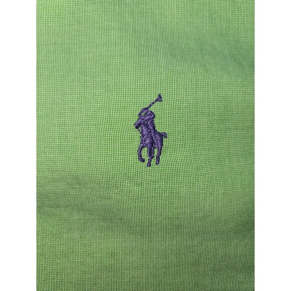 Ralph Lauren Mens Green Classic Fit Button-Down Shirt Large - Picture 6 of 8